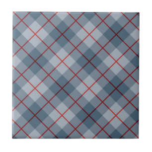 Carreau Rayure Bleu-Rouge de plaid polarisé