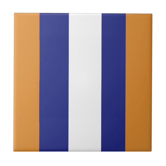 Carreau rayures Brown, bleu marine et blanc (Devant)