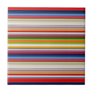 Carreau Rayures colorées chaudes