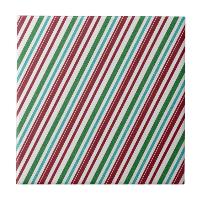 Carreau Rayures de bonbon Paillettes (Devant)