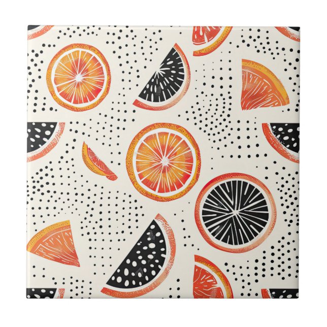 Carreau Rayures de tranche de citron bold (2) (Devant)