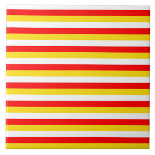 Carreau Rayures du drapeau de Guernesey rouge jaune blanc 