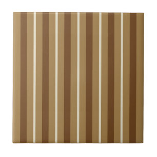 Carreau Rayures Marron Blanc