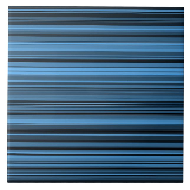 Carreau Rayures Noir Bleu (Devant)