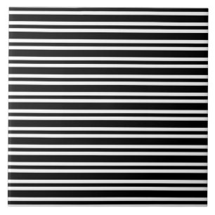 Carreau Rayures noires et blanches sans couture