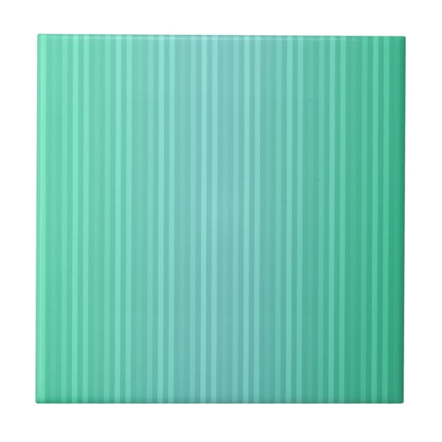 Carreau Rayures verticales bleu aquamarine vert sarcelle (Devant)