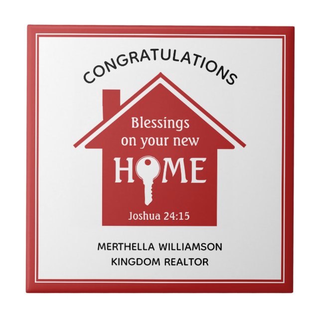 Carreau Realtor personnalisé au client Nouvelle maison (Devant)