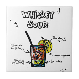 Carreau Recette aigre de cocktail de whiskey