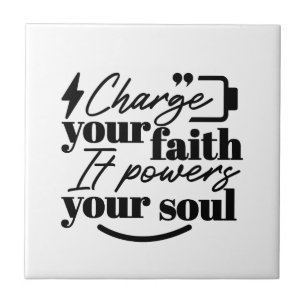 Carreau Rechargez Votre Foi – Citation Inspirante Chrétien
