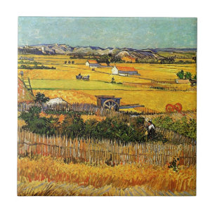 Carreau Récolte à La Crau, avec Montmajour...