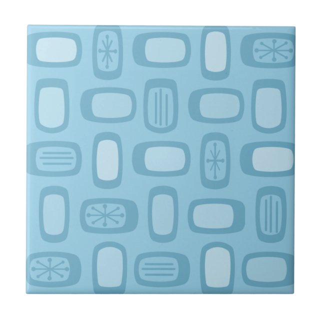 Carreau Rectangles arrondies MCM du milieu du siècle Bébé  (Devant)