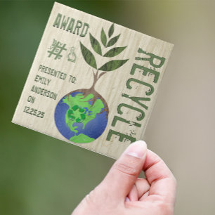 Carreau Recycle Arbre Terre Globe Bois Globe