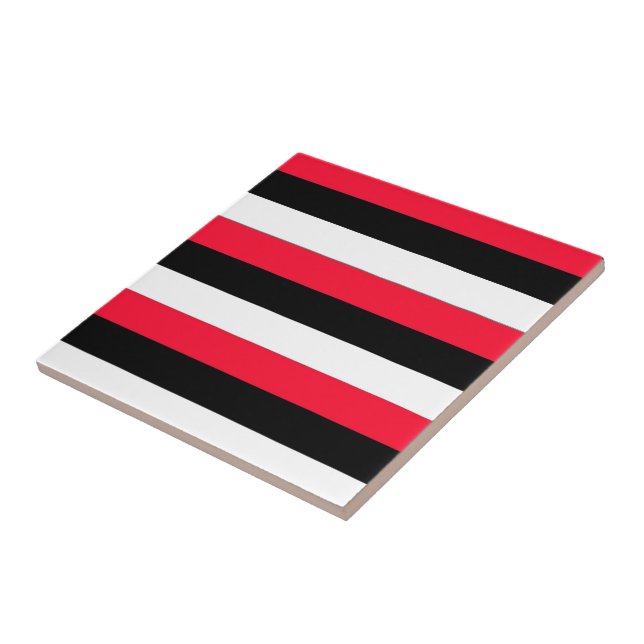 Carreau Red, black and white stripes (Côté)