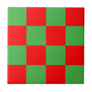 Carreau Red Green Check À damiers Motif