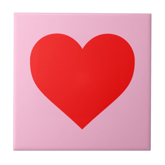 Carreau Red Heart Beat Pastel Rose (Devant)