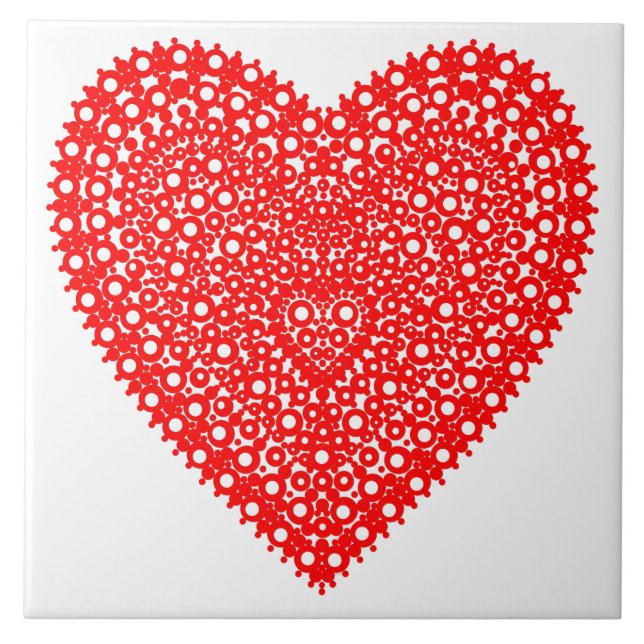 Carreau Red Heart Fancy Motif graphique (Devant)
