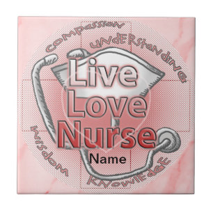 Carreau Red Live Love Nurse