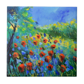 Carreau red poppies