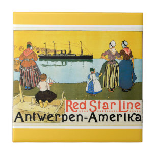 Carreau Red Star Line ~ Antwerpen-Amerika