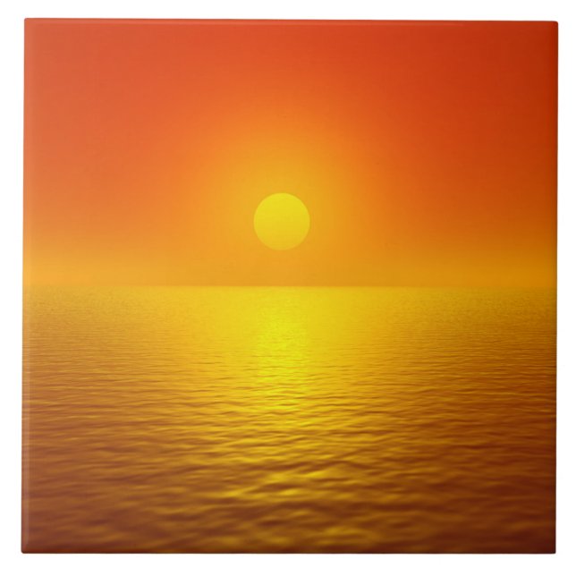 Carreau Réflexion du coucher de soleil (Devant)