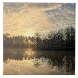 Carreau Réflexions sur le lever du soleil