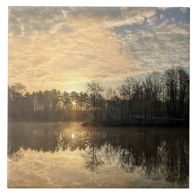 Carreau Réflexions sur le lever du soleil (Devant)