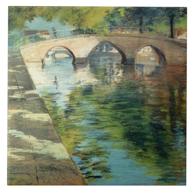 Carreau Réflexions sur un canal (par William Merritt Chase (Devant)