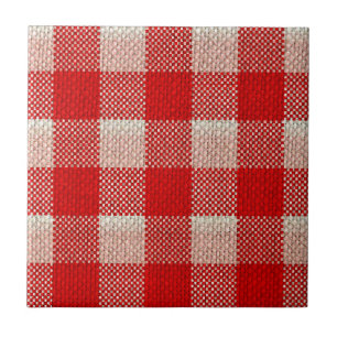 Carreau Regard Checkered de toile de jute de motif de