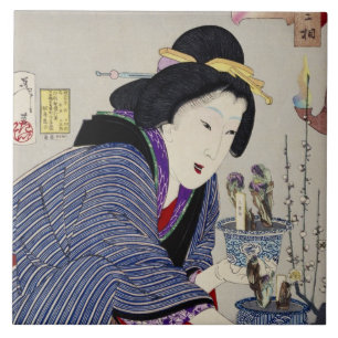 Carreau Regard comme si elle veut changer : L'aspect