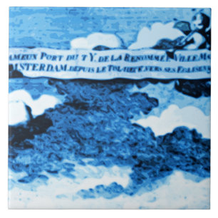 Carreau Regard vintage A4 de Delftware de bateaux