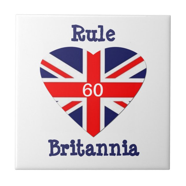Carreau Règle Britannia ! coeur de 60-Union Jack (Devant)