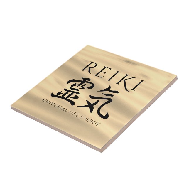 Carreau Reiki 霊 気 Japonais Calligraphic Life Energy (Côté)