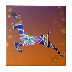 Carreau Reindeer Deer Mandala