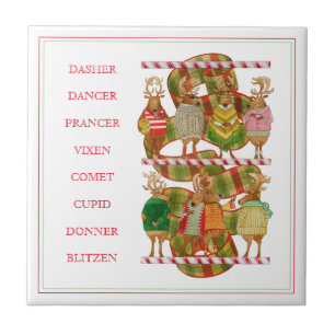 Carreau RÉINDEUR DE NOËL 4.25x4.25 Carrelage en céramique