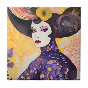 Carreau Reine de Drague Somptueuse de Style Klimt