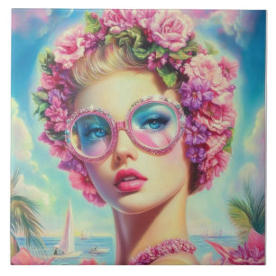 Carreau Reine glamour tropicale