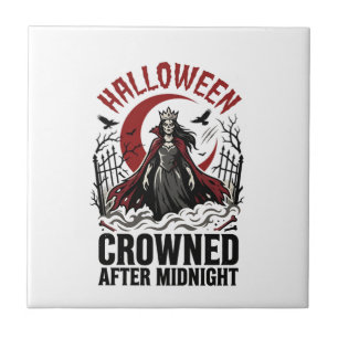 Carreau Reine Halloween des morts-vivants Lever de minuit