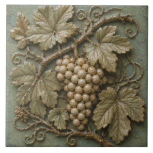 Carreau Relief Faux de Vignoble de Cepes Antiques