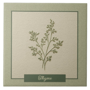 Carreau Relief Faux Herbier de Cuisine Thym