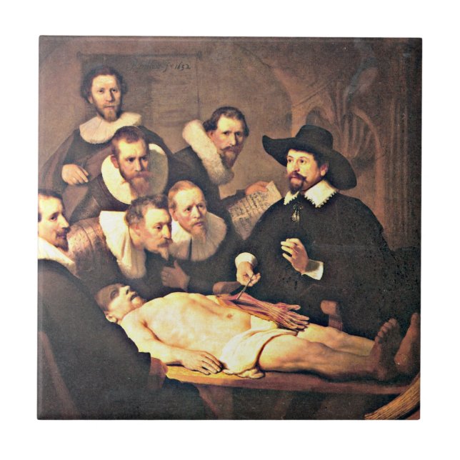 Carreau Rembrandt : La leçon d'anatomie du Dr Nicolaes Tul (Devant)
