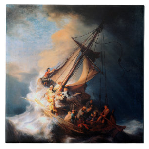 Carreau Rembrandt - La tempête de la mer de Galilée