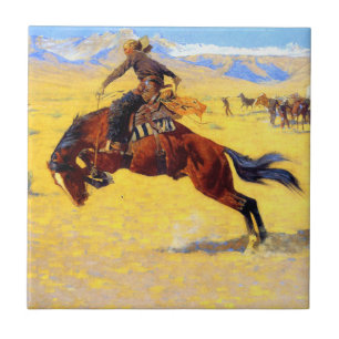 Carreau Remington Old West Horse et Cowboy