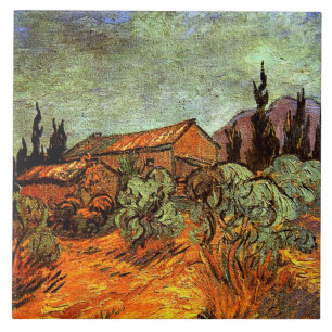 Carreau Remises en bois, célèbre peinture de van Gogh,