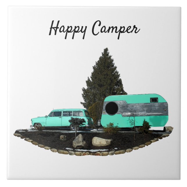 Carreau Remorque Voiture de Camping Rétro Nomad Carrelage  (Devant)