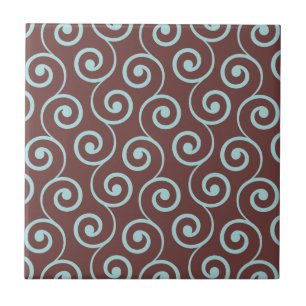 Carreau Remous vintage de chocolat en Aqua