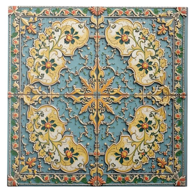 Carreau Renaissance d'un jardin (Devant)
