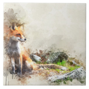 Carreau Renard dans la peinture sauvage