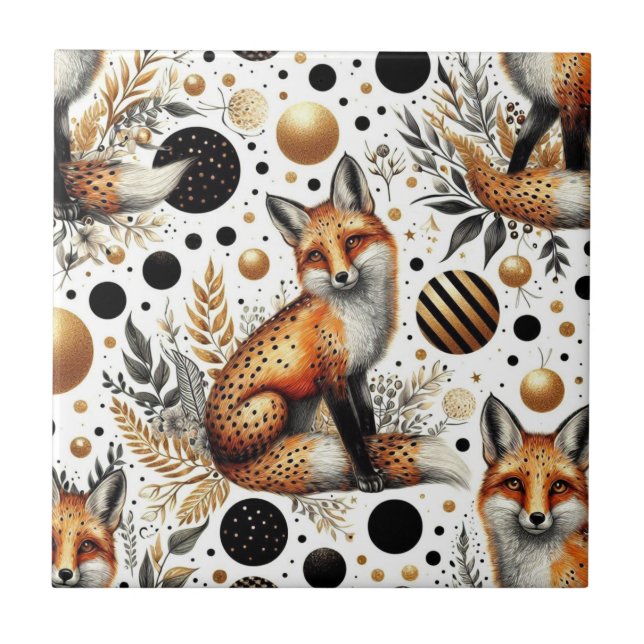 Carreau Renard mignon et points sans couture (Devant)