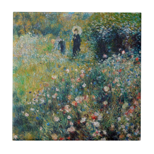 Carreau Renoir - Femme avec un parasol dans un jardin (Devant)