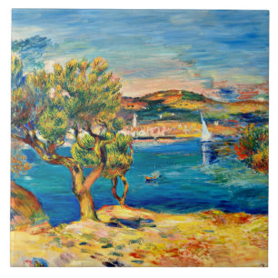 Carreau Renoir - L'Estaque, peinture de paysage,